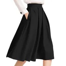 KANCOOLD, модные женские юбки, короткая юбка, vestidos, высокая талия, карандаш, расклешенные, плиссированные, миди, ниже колена, с карманом, 2AUG9