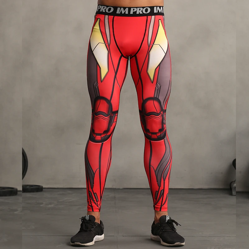 Железный человек 3D печатные леггинсы мужские капитан Американский узор компрессионные колготки брюки узкие тренировочные брюки фитнес брюки мужские
