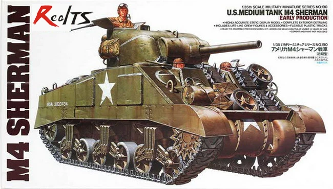 RealTS модель tiiya 35190 средний бак M4 Sherman (Раннее изготовление)|tamiya model|m4 shermantamiya products |