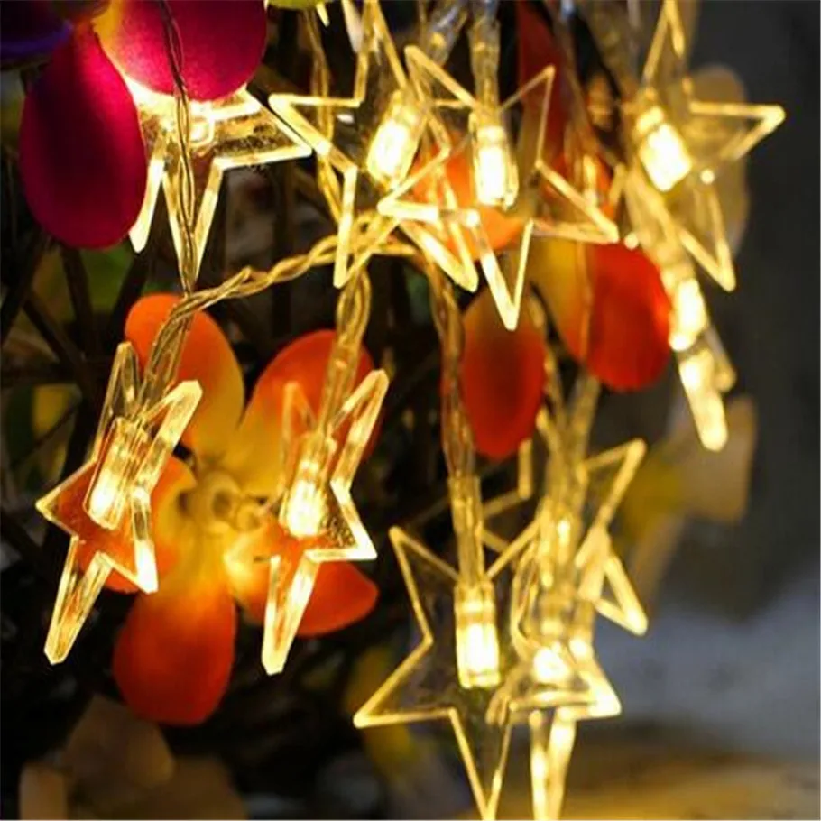 10 м 50LED Lucky Star огни в игровой форме для рождественской свадебной вечеринки Гирлянда украшение окна открытый патио декоративные огни