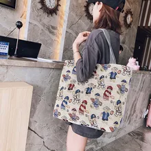 Amorvivi женская сумка на плечо, большая емкость, Холщовая Сумка на плечо, большая сумка для мамы, модный принт, разноцветный Цветочный цвет, женская