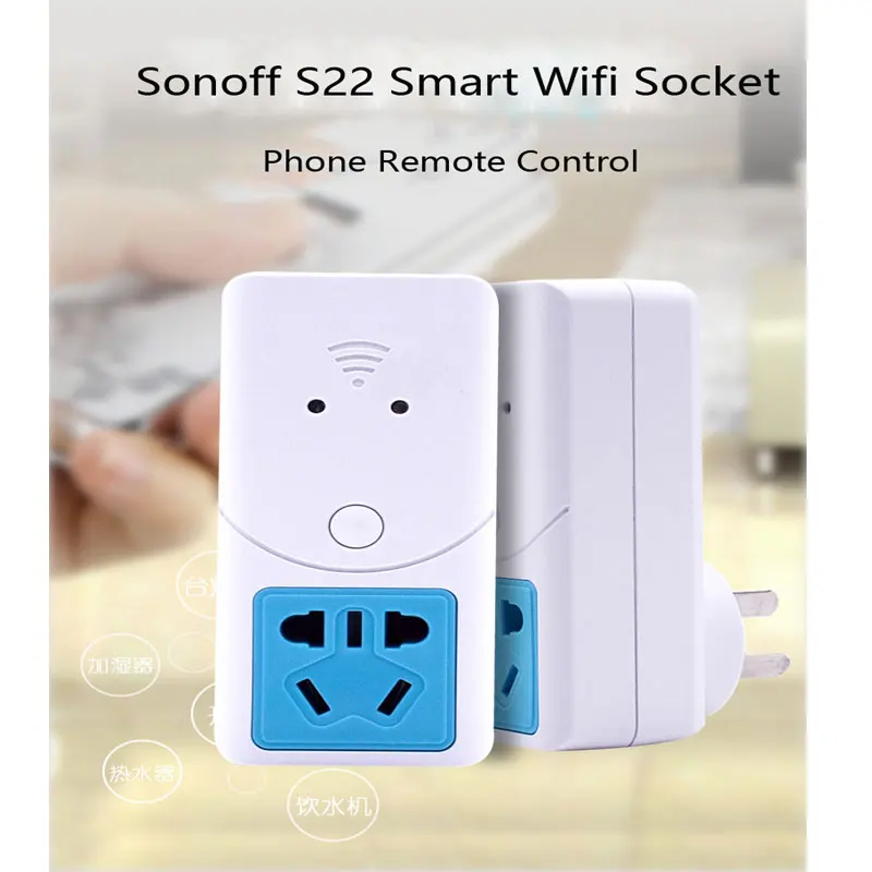 Itead Sonoff S22 wifi умная розетка умный дом US/UK/EU/AU беспроводная wifi розетка для Sonoff датчик температуры и влажности