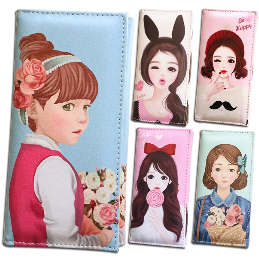 Lady Purses Women Wallets Lovely Girls Doll Pattern Female Handbags Woman Long Clutch Coin Purse Cards Holder Wallet Burse Bags цена Lady Purses Women Wallets Lovely Girls Doll Pattern Female Handbags Woman Long Clutch Coin Purse Cards Holder Wallet Burse Bags цены онлайн