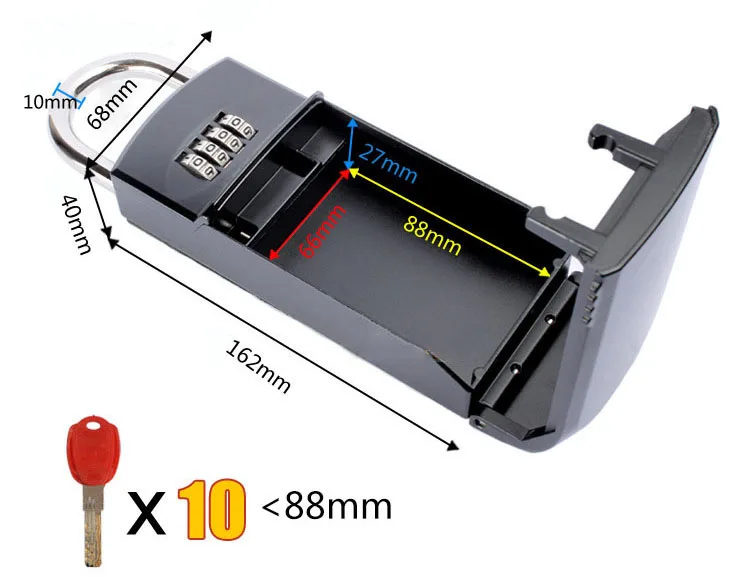 OSPON ключ Сейф 4-цифровой пароль для навесного замка хранения ключей организатор Box крюк безопасности оборудования для наружной Офис Применение
