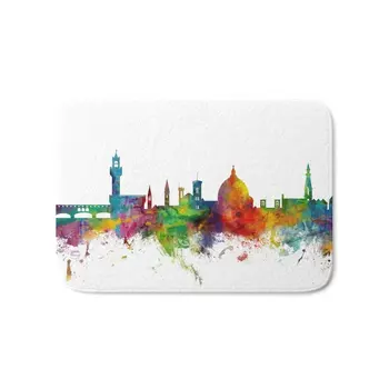 

Florence Italy Skyline Bath Mat Carpets Living Room Dust Proof Door Mats Home Decor