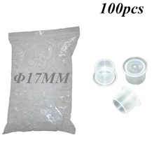 100 шт 17 мм татуировки Чернила чашки крышки самостоятельные чернила татуировки чистые прозрачные поставки оптом- STC#17-100