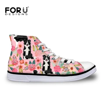 

FORUDESIGNS Sneakers for Children Kids Football Boots Border Collie Printing Children Shoes for Girls Comfortable Sport Shoes
