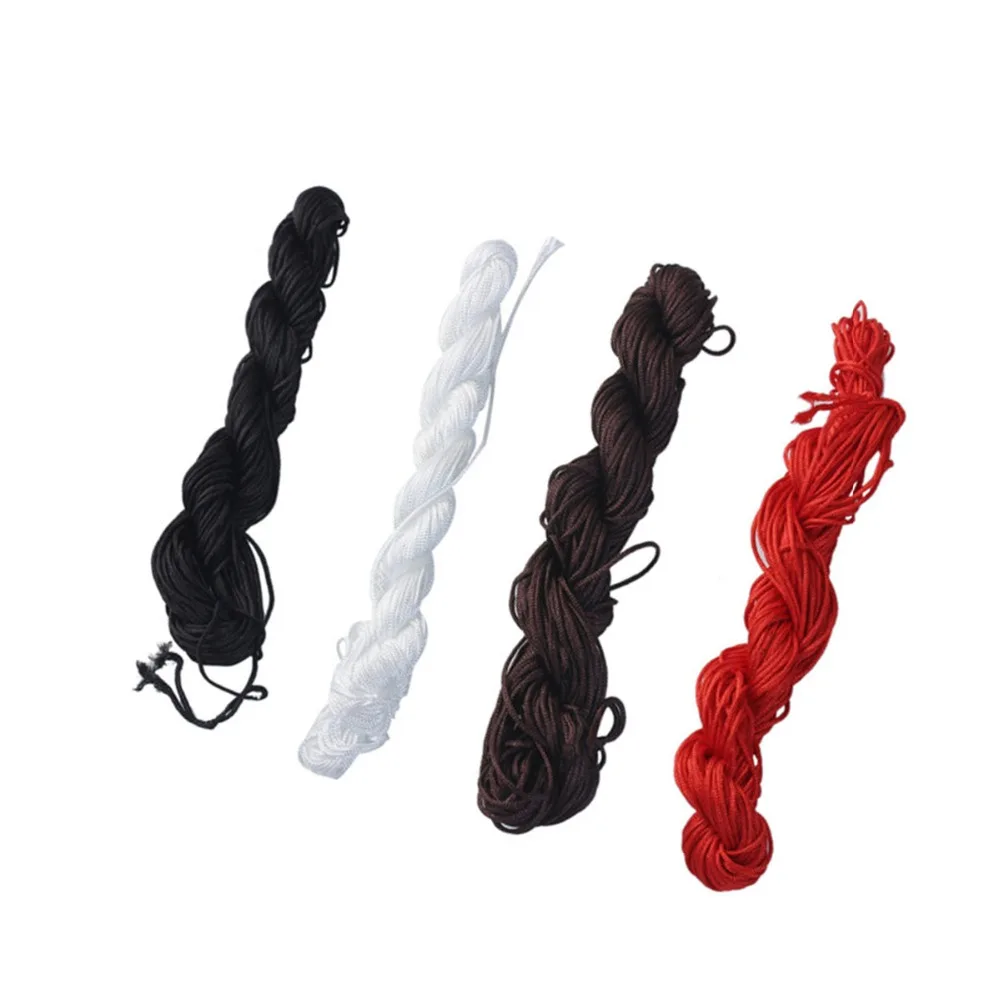 

DoreenBeads Polyester Jewelry Thread Cord Black Red White Dark Coffee Colors, 1 Roll (Approx 28 M/Roll)