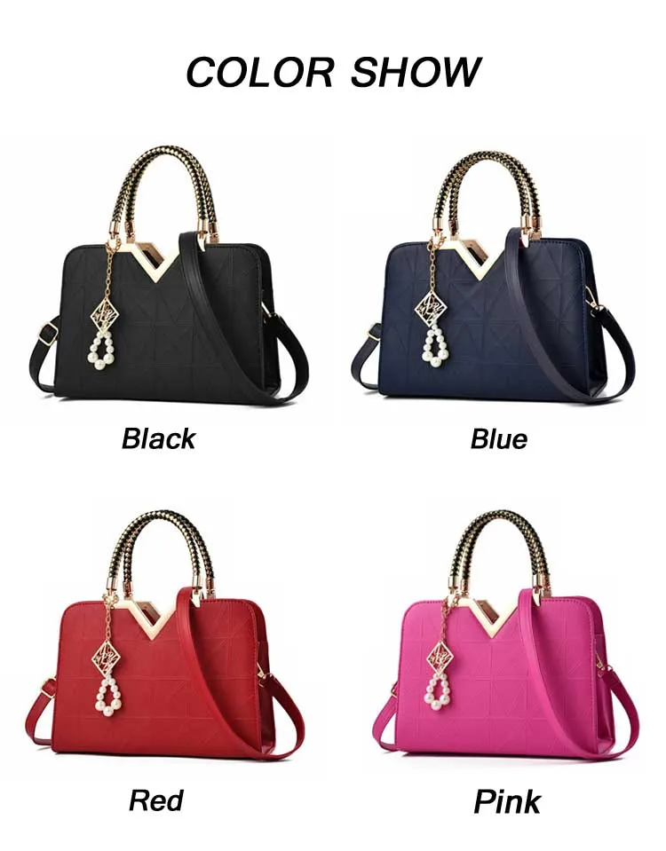 Women's Luxury Designer PU Leather Shell Tote Famous Brand Handbag for Women 2019 Lady Office Black White Crossbody Shoulder Bag (10)