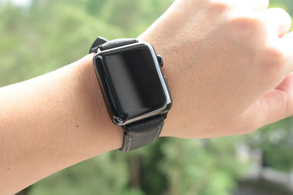 URVOI ремешок для Apple Watch series 4 3 2 1 кожаный iwatch ремень высокое качество дышащий ТПУ