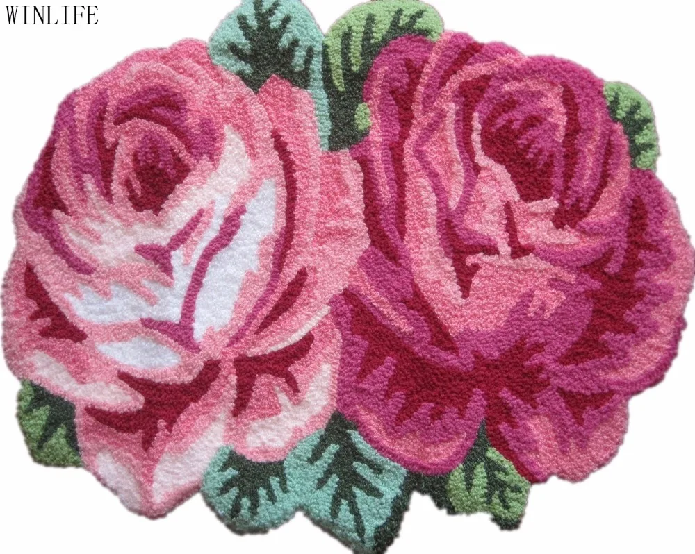 WINLIFE коврик ручной работы Противоскользящий ковер для гостиной спальни розовые ковры
