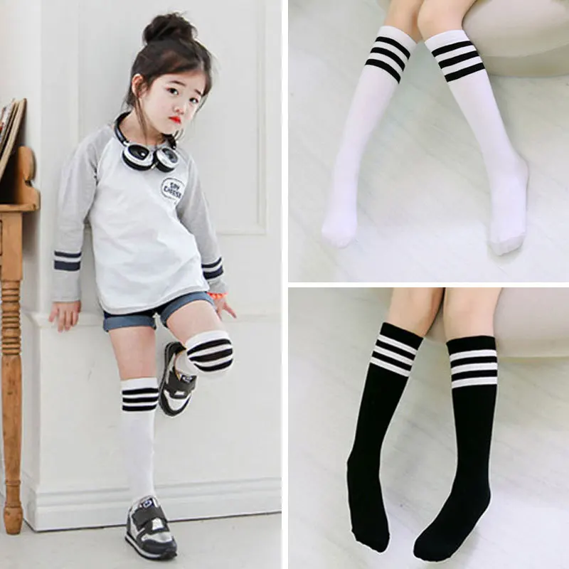 Lovely Girls Knee Socks Cotton Striped Long School Socks Kids Long Knee Socks infant Toddler 1 9