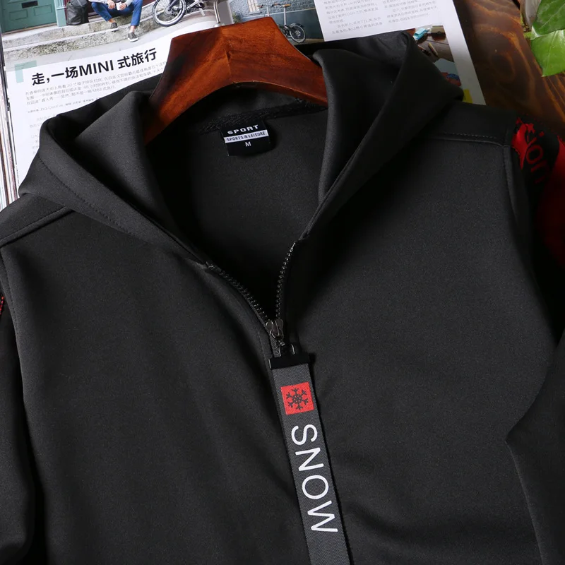 Loldeal Tracksuit Men Sportsuit Set Fashion Hooded Sweatshirt+Pants Sportswear Two Piece Set Busos para hombre