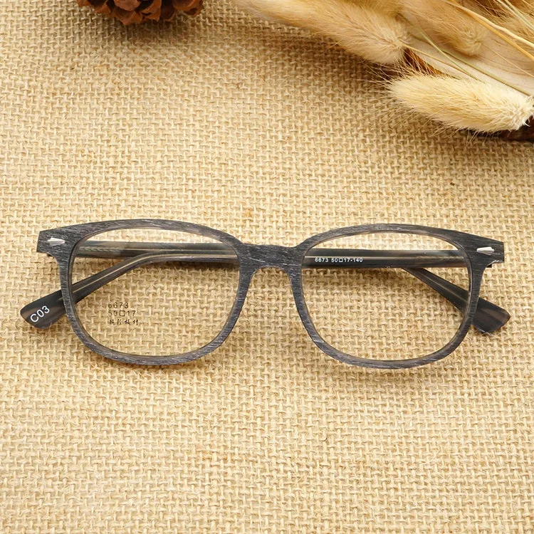 2018 Fashion Wood Grain Glasses Women Eyeglasses Frame Men Vintage