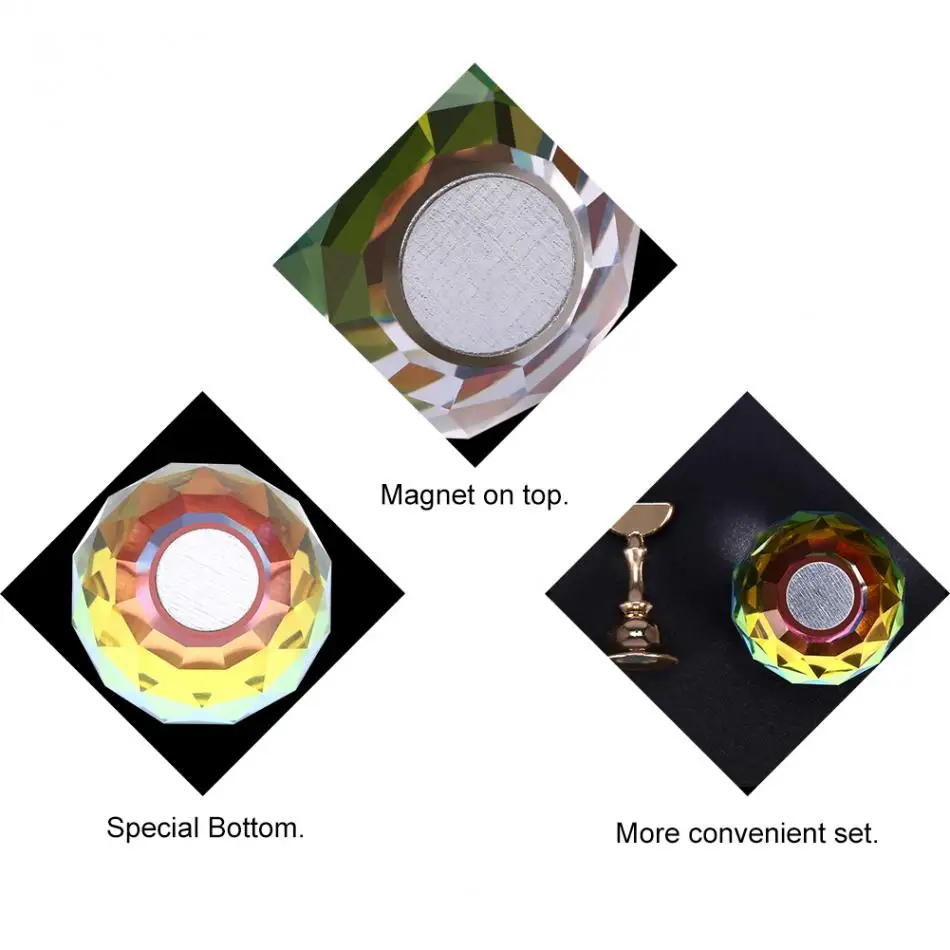 Магнитный держатель для ногтей, накладные ногти, практический дисплей, подставка, держатель, Хрустальная полка для демонстрации, инструмент для маникюра, держатель для ногтей