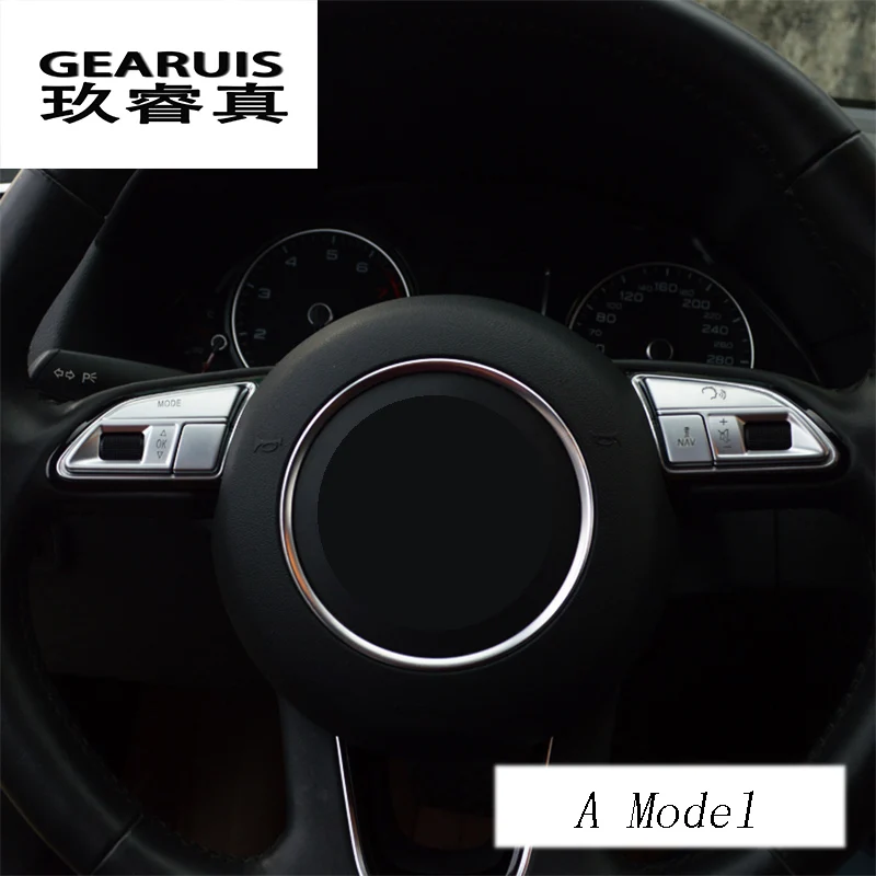 Автомобильный Стайлинг, кнопки рулевого колеса, накладка, наклейки для Audi Q3 Q5 A1 A3 8V A4 B9 B8 A5 A7, аксессуары для салона автомобиля