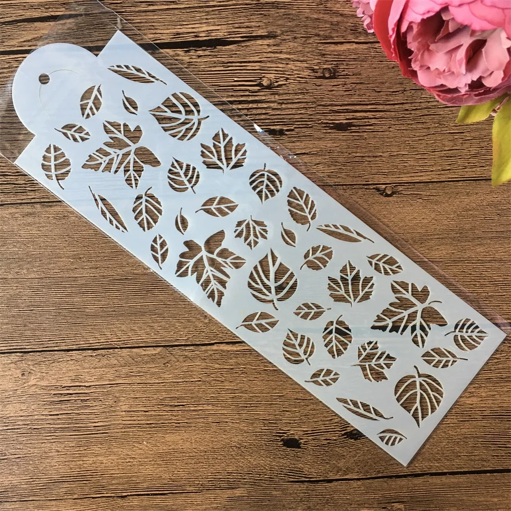 

New 32cm Tree Leaves Long DIY Craft Layering Stencils Wall Painting Scrapbooking Stamping Embossing Album Card Template