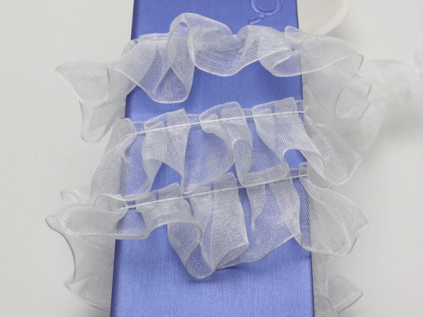 5 Meters Ruffle Unilateral Organza Lace Ribbon Trim 25mm Sewing Wedding