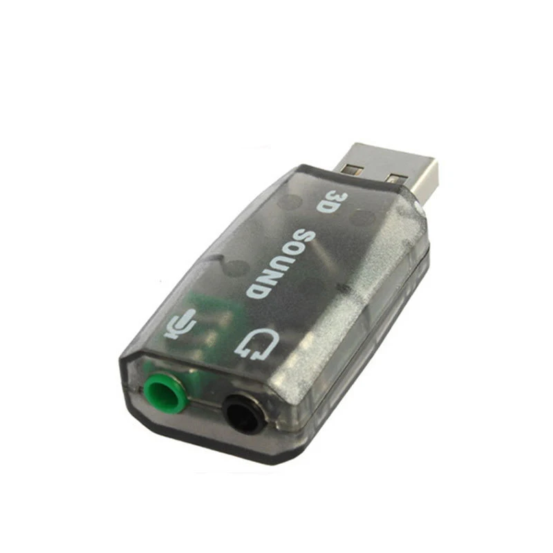 5 1 канальная внешняя звуковая карта USB 2 0 со штекером для наушников и микрофона 3