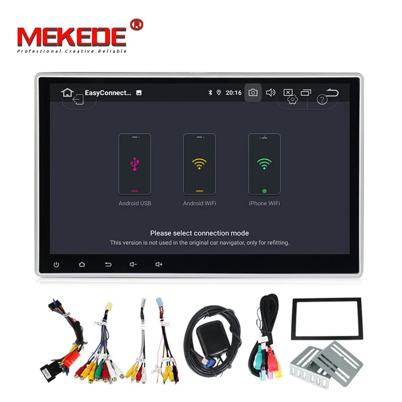Best MEKEDE HD Android 9.0 4Core 2g 10.1 inch IPS 2 din Car GPS DVD Player Bluetooth Stereo Autoradio 2din Car Radio Multimedia 3