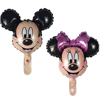 

100pcs/lot Mini Lovely Mickey Mouse Foil balloons Happy Birthday Party Decoration Baby Shower Wedding Balloon Supplies Kids Toys