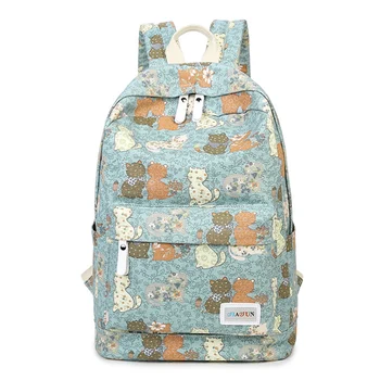 

ZHIERNA Women's Backpack Printing Bag Double Shoulder Girl's Canvas Pack Suitable For Schooling Working Or Leisure traveling