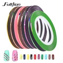 

Fulljion 10 Rolls/bag Nail Striping Tape Decal For DIY 3D Variety Nail Art Stickers Tape Decorations Nail Line Foil Nail Sticker