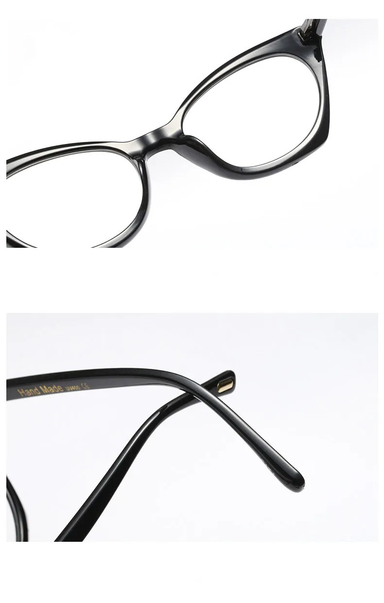 Кошачий глаз для женщин очки прозрачные модные ясно компьютер женские очки ретро очки с оправой женский класс