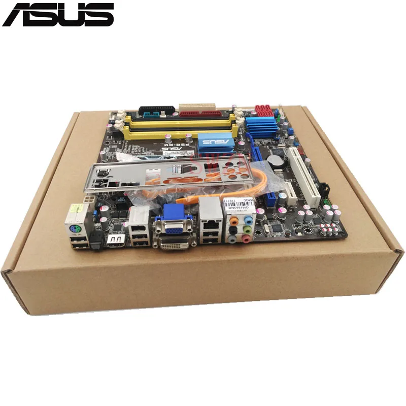original Used Desktop motherboard For ASUS P5Q-EM G45 support LGA775 4*DDR2 support 16G 6*SATA II USB2.0 u ATX asus broken sword c g31h 775 ddr2 support integrated small plate g31 motherboard
