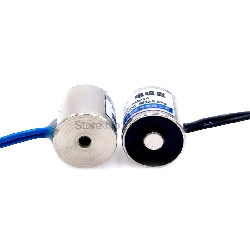 1 шт. P10/10 Холдинг Электрический магнит 24V подъема 0 3 кг 3N 12V Электромагнитный