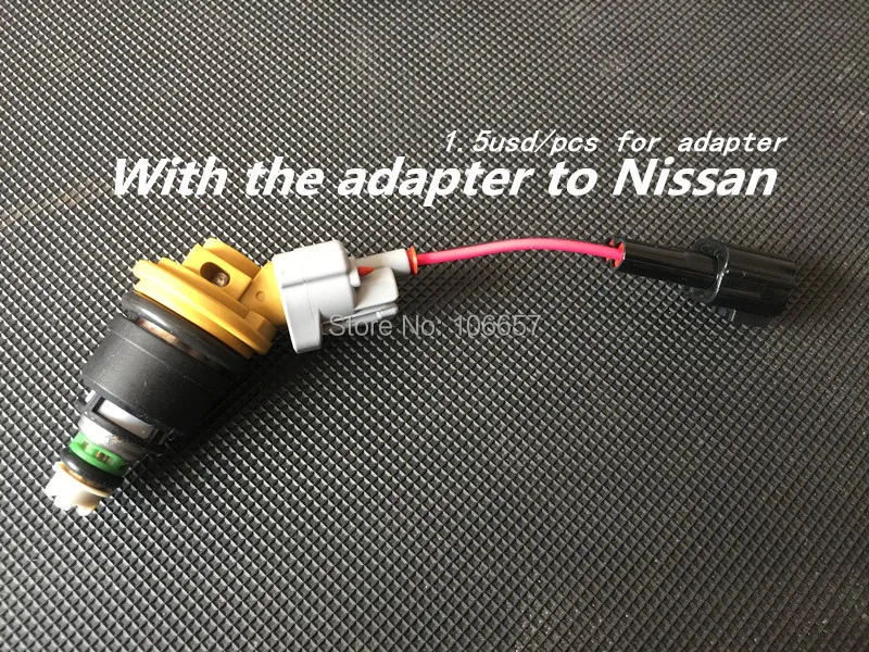 Jecs fuel injector side feed fuel injector 550cc yellow top replace for Nismo 16600-RR543 RB25 SR20 S13 S14 S15