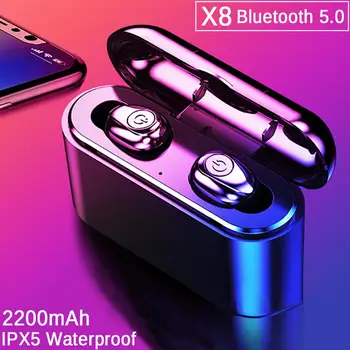 

Hot Sale TWS X8 Stereo Music Wireless Bluetooth 5.0 In-Ear Buds Earphones With Charge Box
