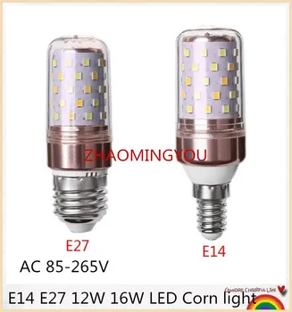 

10PCS E14 E27 12W 16W LED Corn light Bulb SMD2835 LED Bulb 85-265V 3 Color Temperatures Integrated LEDs Candle light Spotlight