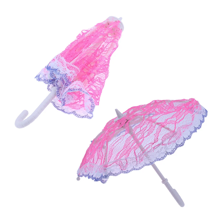 Buy 1PC Cute Pink Mini Umbrella For Doll Plastic Lace