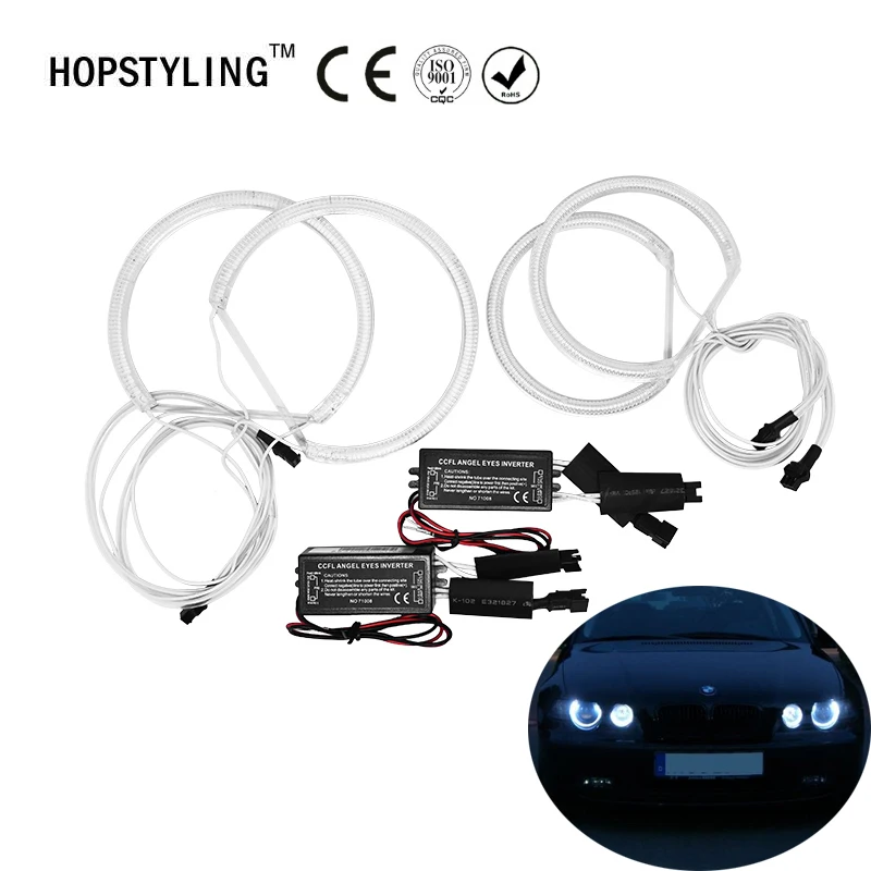 

HOPSTYLING 4x Angel Eye Halo Rings CCFL E46 3 Series E83 X3 Xenon White Non-Projector Lamp for BMW Led headlight Car-styling