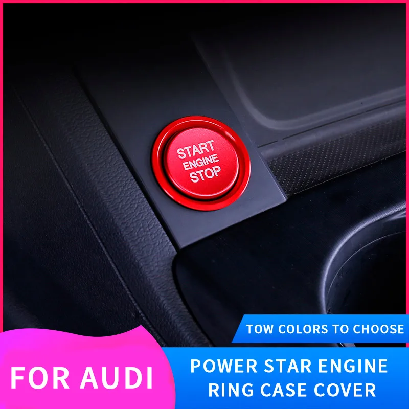 

For Audi A4 A5 A6 A7 A8 Q3 Q5 Q7 Interior Trim Engine Star Metal Alloy Case Cover Holder Sticker Car Styling