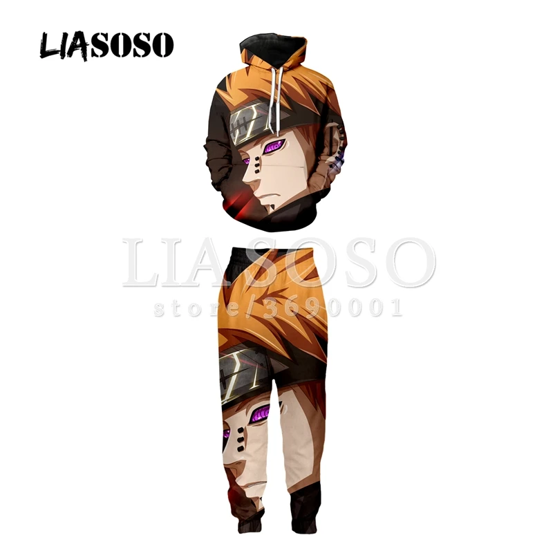 LIASOSO 3d принт унисекс Наруто Uzumaki костюм сакуры Харуно толстовка с капюшоном толстовки брюки спортивные штаны Jogger брюки костюмы X1998