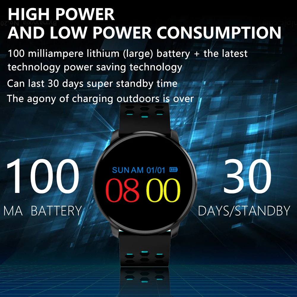 Смарт-браслет ZGPAX M9, спортивный браслет, Bluetooth 5,0, монитор кровяного давления, пульсометр, цветной экран, фитнес