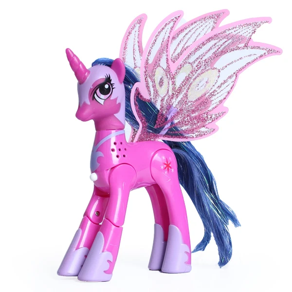 Lanyitoys Волшебные радужные пони игрушки My little ponies фигурка аниме для детей подарки на день рождения 10 дюймов единорог с музыкой - Цвет: purple