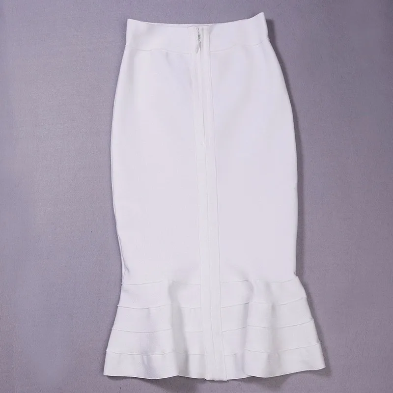 yellow 2020 new fashion sexy women's knee length high waist rayon hl fishtail mermaid bandage skirt skorts for women