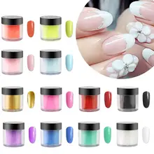 10 мл 12 цветов для ногтей акриловый порошок маникюрный набор для нейл-арта Хрустальный УФ-порошок Строительный набор для нейл-арта Пылезащитный Набор украшение для лака для ногтей