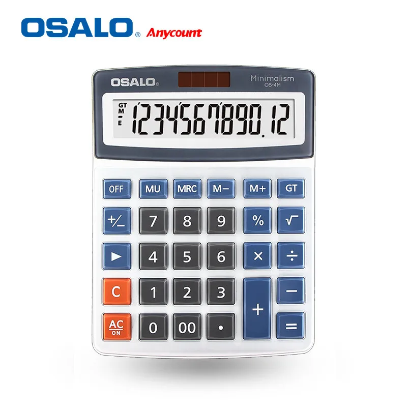 OSALO 12 أرقام مكتب آلة حاسبة علمية كبيرة عرض الشمسية بطارية شاشة الكريستال السائل المزدوج امدادات الطاقة القياسية calculatrice OSALO 12 أرقام مكتب آلة حاسبة علمية كبيرة عرض الشمسية بطارية شاشة الكريستال السائل المزدوج امدادات الطاقة القياسية calculatrice