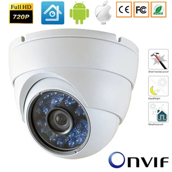 

1280*720P 1.0MP Mini IP Camera Waterproof Outdoor ONVIF IR Night Vision P2P 2.8mm Lens For Security IP Camera