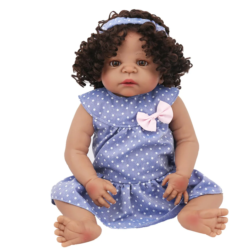  Infant Newborn Baby Doll, Handmade Baby, 20inch Realistic Reborn Doll, African American Newborn Infant Baby Doll Mold, Bath Toy
