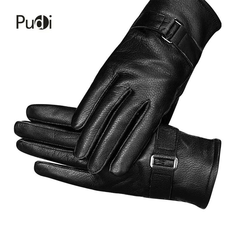 Pudi GL869 женские перчатки из натуральной кожи зима 2018 новые Модные Стильные черные