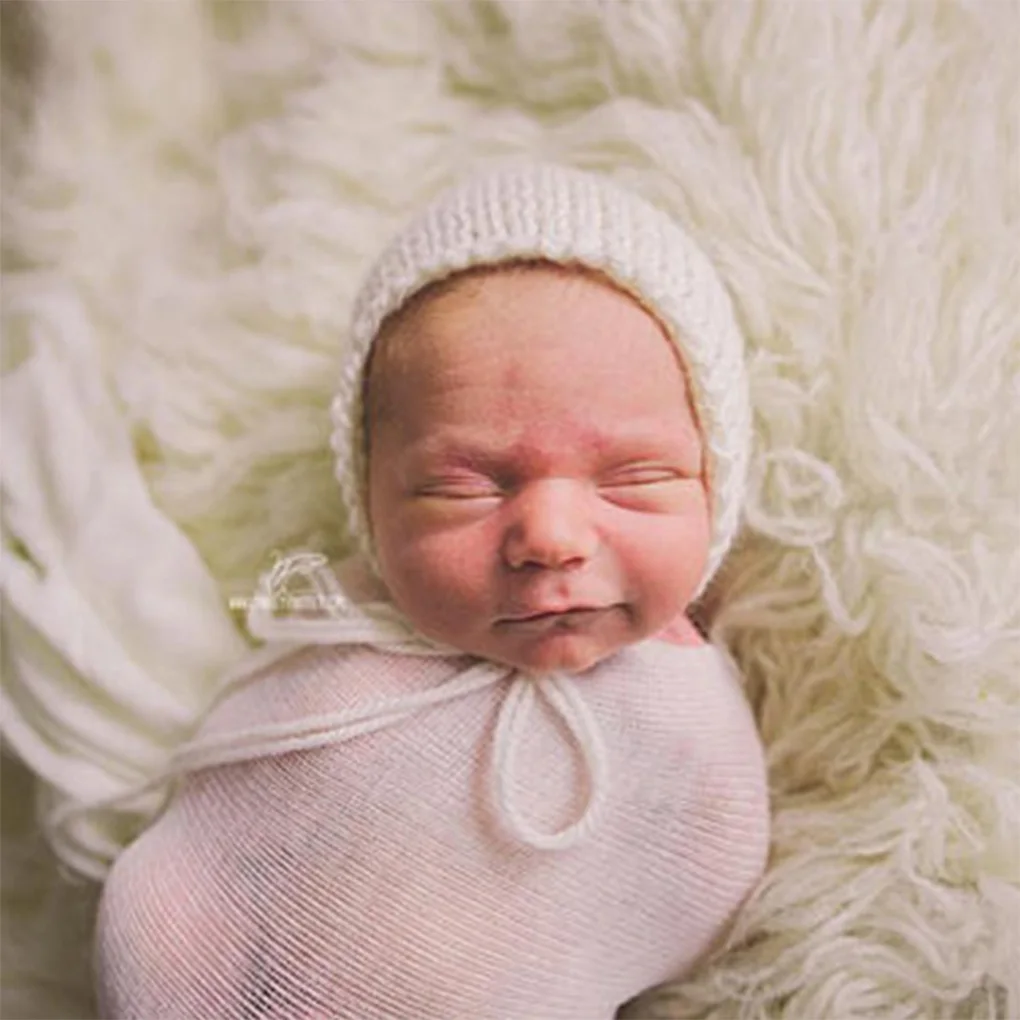 

Newborn Stretch Knit Solid Wrap Baby Photography Props Blanket Infant Photo Shooting Basket Stuffer Swaddle Newborn Photo Prop