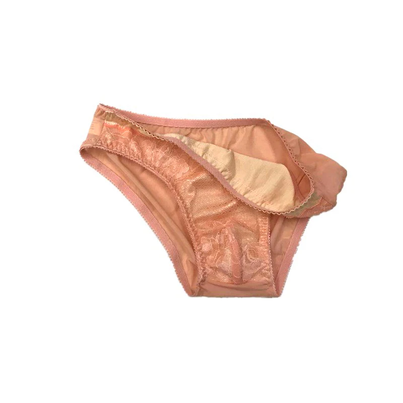 

New original men's transvestite feminine design sexy lace natural comfort everyday wear briefs mens sexy underwear gay