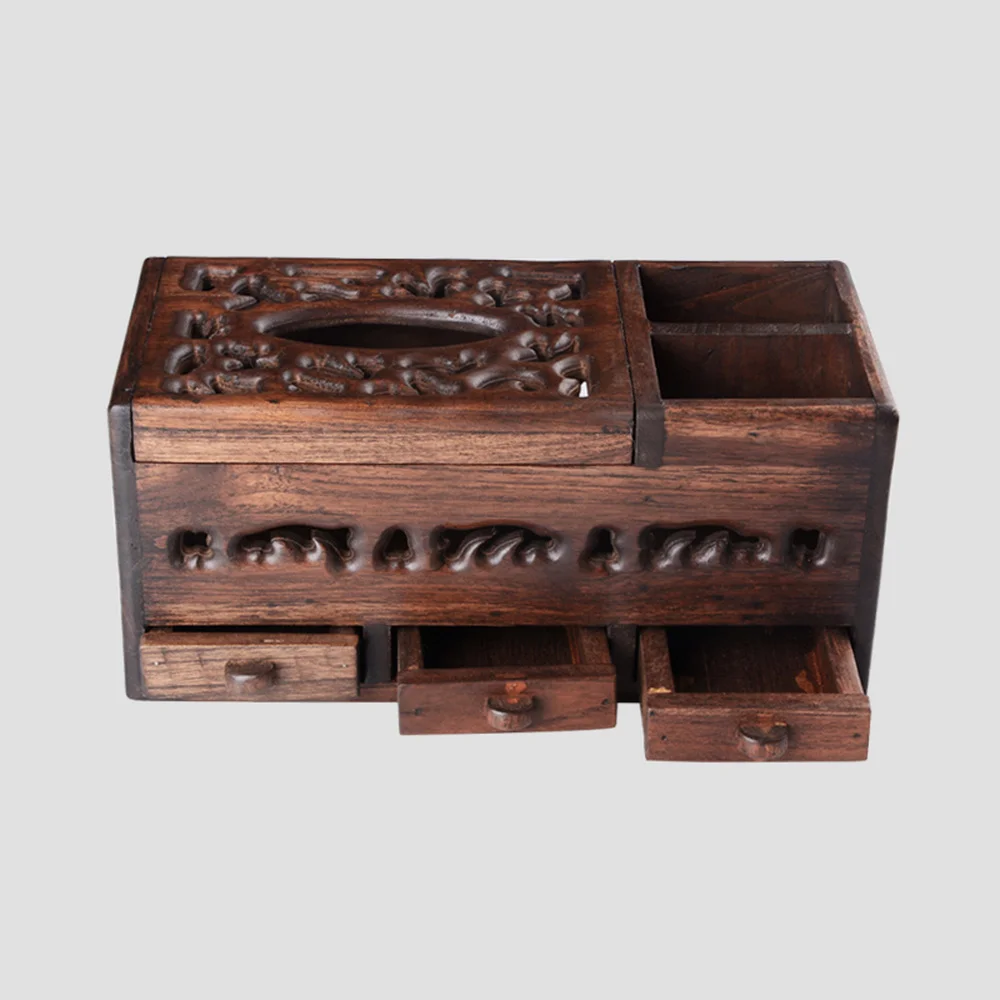 Таиланд ретро ящик из массивной древесины Тип гостиная Настольный пульт дистанционного управления хранения многоцелевой коробка для платочков лоток LO922727
