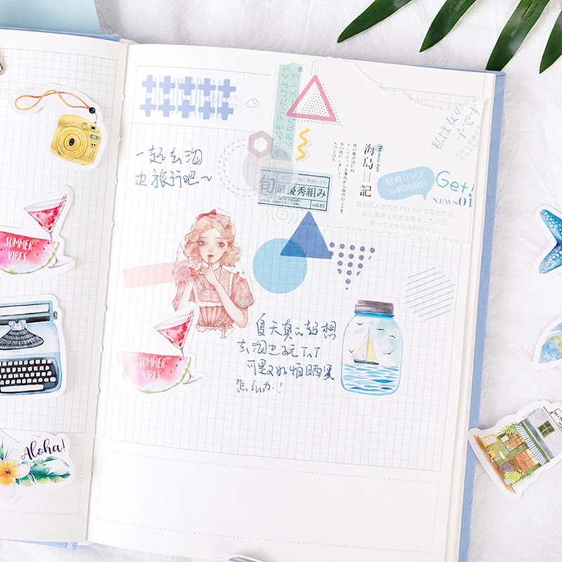 46 шт./кор. путешествие в море наклейка клейкая бумага стикер Decora diy Подарочная