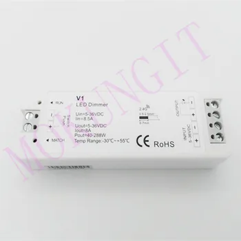 

1CH*8A 5-36VDC CV Dimming Controller (Push Dim) V1 Led Dimmer 12V/24V V1 8A output Receiver for 5050 3528 Single color strip